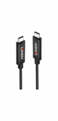 Lindy USB 3.2 Gen 2 Aktivní kabel, USB-C samec > USB-C samec (černý, 3 metry, PD, nabíjení až 60 wattů)