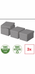 Esselte Home, set 3 ks, velikost S, šedá