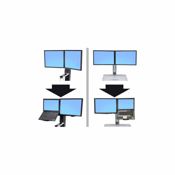 ERGOTRON WORKFIT CONVERT-TO-LCD & LAPTOP KIT FROM DUAL DI...