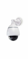 NEDIS atrapa bezpečnostní kamery s blikající LED/ dome/ IP44/ venkovní/ bílá