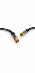 PREMIUMCORD kabel, satelitní anténní F male - F male (135 dB) 4x stíněný 3m