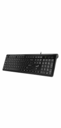 Genius klávesnice + myš Genius Slimstar 230, americká klávesnice, multimediální, tenký typ drátové (USB), černá