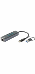D-Link DUB-2332 USB-C/USB to Gigabit Ethernet Adapter with 3 USB 3.0 Ports