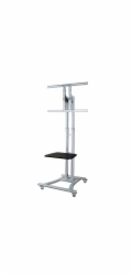 Neomounts PLASMA-M1800E / Mobile Flat Screen Floor Stand (height: 110-180 cm) / Silver
