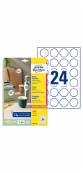 Štítky AVERY Avery Zweckform 40 mm, A4, bílé, 24 štítků, balení 10 ks, L3415-10, pro laserové a inkoustové tiskárny