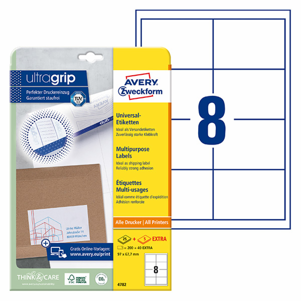 Avery Zweckform Quick Peel Labels 97x67,7 (4782)
