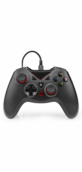 NEDIS gamepad/ USB-A/ napájení z USB/ pro PC/ počet tlačítek 12/ černý/ délka kabelu 1,60 m
