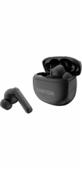 CANYON TWS8B Bluetooth bezdrátová sluchátka s mikrofonem, černá
