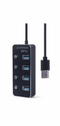 Gembird USB HUB I/O HUB USB3 4PORT/UHB-U3P4P-01 GEMBIRD