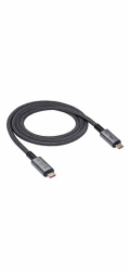 Akyga AK-USB-45 USB C 4.0 - USB C 4.0 - 240W, 1m Akyga Kabel USB-C/USB-C 4.0, 240W 40Gbps, šedá 1m