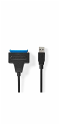 NEDIS adaptér USB 3.2 Gen1/ 2,5"/ SATA I, II, III/ napájení z USB/ 30 cm/ černý/ blistr