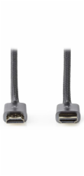 NEDIS PROFIGOLD High Speed HDMI 2.0 kabel s ethernetem/ 4K@60Hz/ zlacené konektory HDMI-HDMI/ bavlna/ šedý/ BOX/ 5m