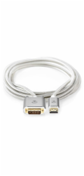 Nedis CCTB34800AL20 NEDIS PROFIGOLD HDMI kabel/ konektor HDMI - DVI-D 24+1 zástrčka/ bavlna/ stříbrný/ BOX/ 2m
