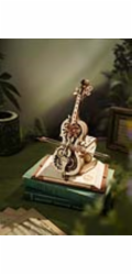 Hračka Robotime dřevěné mechanické puzzle Kouzelné violoncello (elektrický pohon)