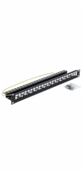 Triton 19  modulární patch panel 1U pro max. 24ks keystone,otvor 14,8x17,5mm , šedý