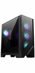 MSI skříň MAG FORGE 320R AIRFLOW/ bez zdroje/ levé temperované sklo/ 4x 120 mm A-RGB fan/ 2x USB3.2/ černá