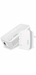 STRONG sada 2 adaptérů Powerline WF 1000 DUO MINI/ Powerline 1000 Mbit/s/ Wi-Fi 750 Mbit/s/ 1x LAN/ bílý