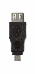 NEDIS redukce USB 2.0/ zástrčka USB micro B - zásuvka USB A/ černý/ blistr