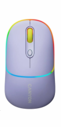 CANYON myš optická bezdrátová MW-22, RGB, 800/1200/1600 dpi, 4 tl, BT+2,4GHz, baterie 650mAh, mountain lavender