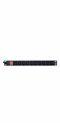 Rack napájecí lišta PDU 10xC13 1U 16A C19 2m