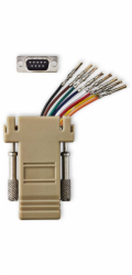 NEDIS serial adaptér/ zásuvka D-SUB 9-Pin - zásuvka RJ45/ pooniklovaný/ slonovinová kost/ blistr