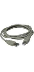 Kabel USB-A s logem USB – 5 m šedý (15853)