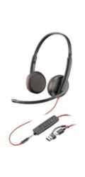 Poly Blackwire 3225 náhlavní souprava, 3.5 mm jack + USB-C/A adaptér, stereo (bulk)