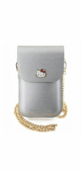 Hello Kitty PU Metal Logo Leather Wallet Phone Bag Silver Objevte novou kabelku Hello Kitty Leather Metal Logo Chain - kombinaci elegance, stylu a funkčnosti. Kompaktní ochranná pomůcka pro smartphon