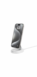 Belkin BOOST CHARGE™ PRO konvertibilní Qi2 15W magnetický nabíjecí stojan, bez adaptéru, bílá