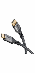 Goobay Adaptérový kabel Plus DisplayPort > HDMI, 4K @ 60Hz (šedý, 2 metry)