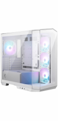 MSI skříň MAG PANO M100R PZ White/ bez zdroje/ levé a přední sklo/ 4x 120 mm A-RGB fan/ 1x USB-C/ 1x USB3.2/ bílá