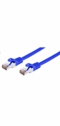 C-TECH kabel patchcord Cat6, FTP, modrý, 1m