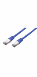 C-TECH kabel patchcord Cat5e, FTP, modrý, 1m