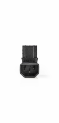 NEDIS napájecí adaptér z IEC-320-C14 na IEC-320-C13/ úhlový 90°/ černý