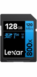 Lexar paměťová karta 128GB Professional 800x SDXC™ UHS-I, čtení/zápis: 45/150MB/s