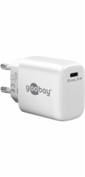 Goobay Rychlonabíječka USB-C, PD, GaN, 20 Wattů (bílá, 1x USB-C, Power Delivery 3.0)
