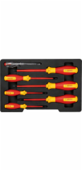 Bosch Powertools Sada šroubováků VDE TX Professional, 7dílná (červená/žlutá, 6 šroubováků VDE, zkoušečka fází SL3)