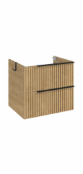 Závěsná koupelnová skříňka Masterjero Lamello, hnědá, 44,9x60x53 cm