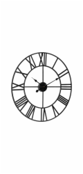 Teesa hliníkové velké nástěnné hodiny 60 cm