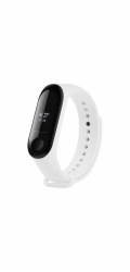 Silikonový řemínek FIXED Silicone Strap pro Xiaomi Mi Band 3/4, bílý