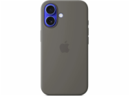 iPhone 16 Plus Silicone Case with MS - Stone Gray