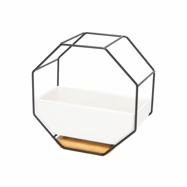 Závěsný gelový hrnec Domoletti, kov, O 23cm, bílý