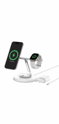 Belkin Boost Charge Pro 3-in-1 Magnetic Wireless Charging Stand with Qi2 15W - White