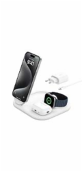 Belkin BOOST CHARGE™ Qi2 15W 3v1 Magnetický nabíjecí stojan, skládací, bílá