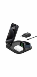 Belkin Boost Charge 3-in-1 Magnetic Foldable Wireless Charger with Qi2 15W + 36W Charger - Black