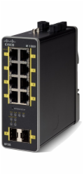 Cisco Industrial Ethernet 1000 Series - Přepínač - řízený - 8 x 10/100/1000 (PoE+) + 2 x 1000Base-X SFP (uplink) - lze montovat na konzolu DIN - PoE+ - napájení DC