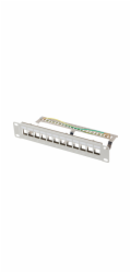 LANBERG PATCH PANEL 12 PORTŮ 1U 10" FTP PRO MODULY KEYSTONE ŠEDÝ  V2