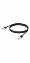 Vision - Síťový kabel - RJ-45 (M) do RJ-45 (M) - 1 m - UTP - CAT 6 - bootovaný, licna - černá