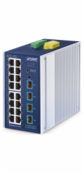 Planet IGS-4215-16T4X průmyslový L2/L4 switch, 16x1Gb, 4x10Gb SFP+, -40~75°C, 9-48VDC, IP30, fanless
