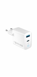 Nabíječka do sítě Forever TC-06-20AC PD QC 1x USB-C 1x USB 20W bílá